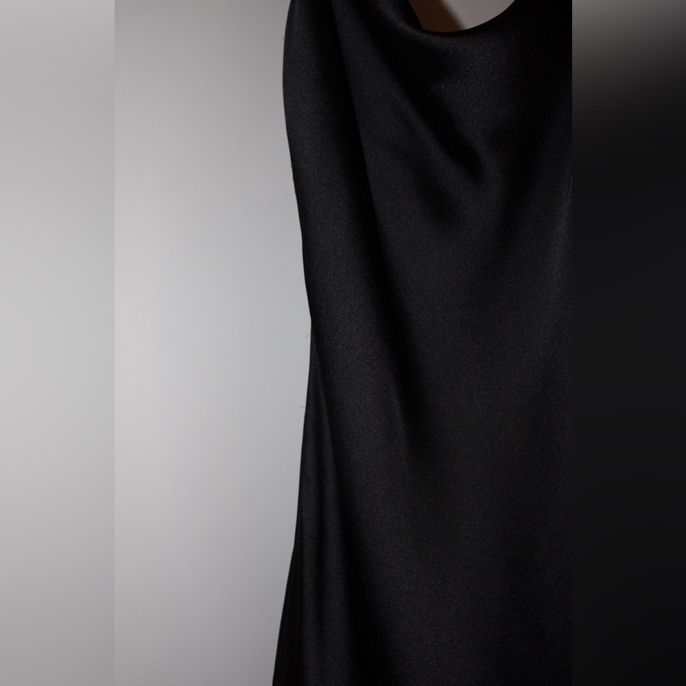 Satin JetBlack mini slip dress from dynamite, XS - Picture 4 of 12